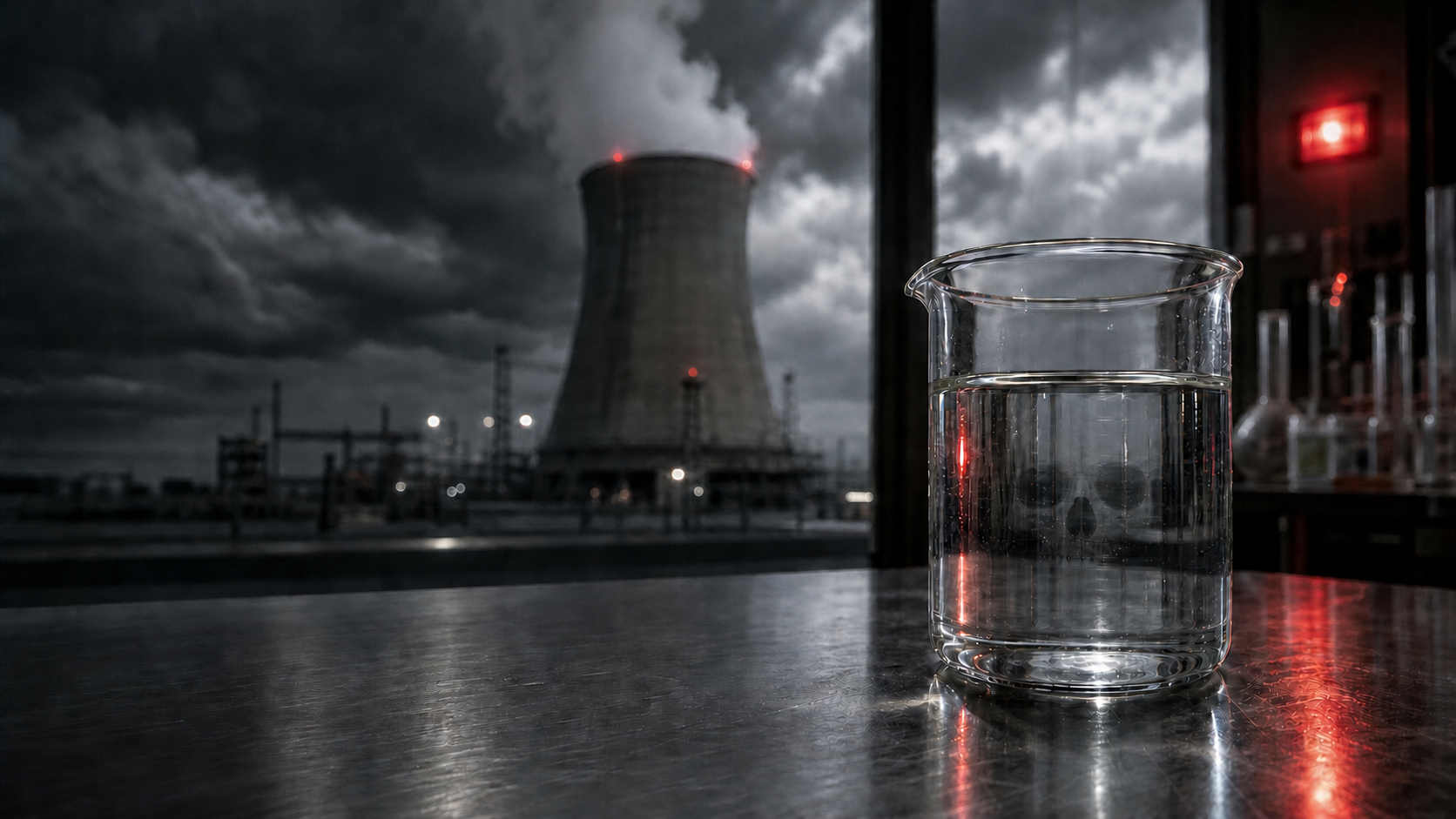 Laboratory glassware containing dihydrogen monoxide